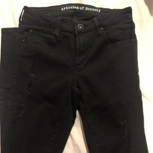 Black Distressed Skinny Jean (Articles of Society)